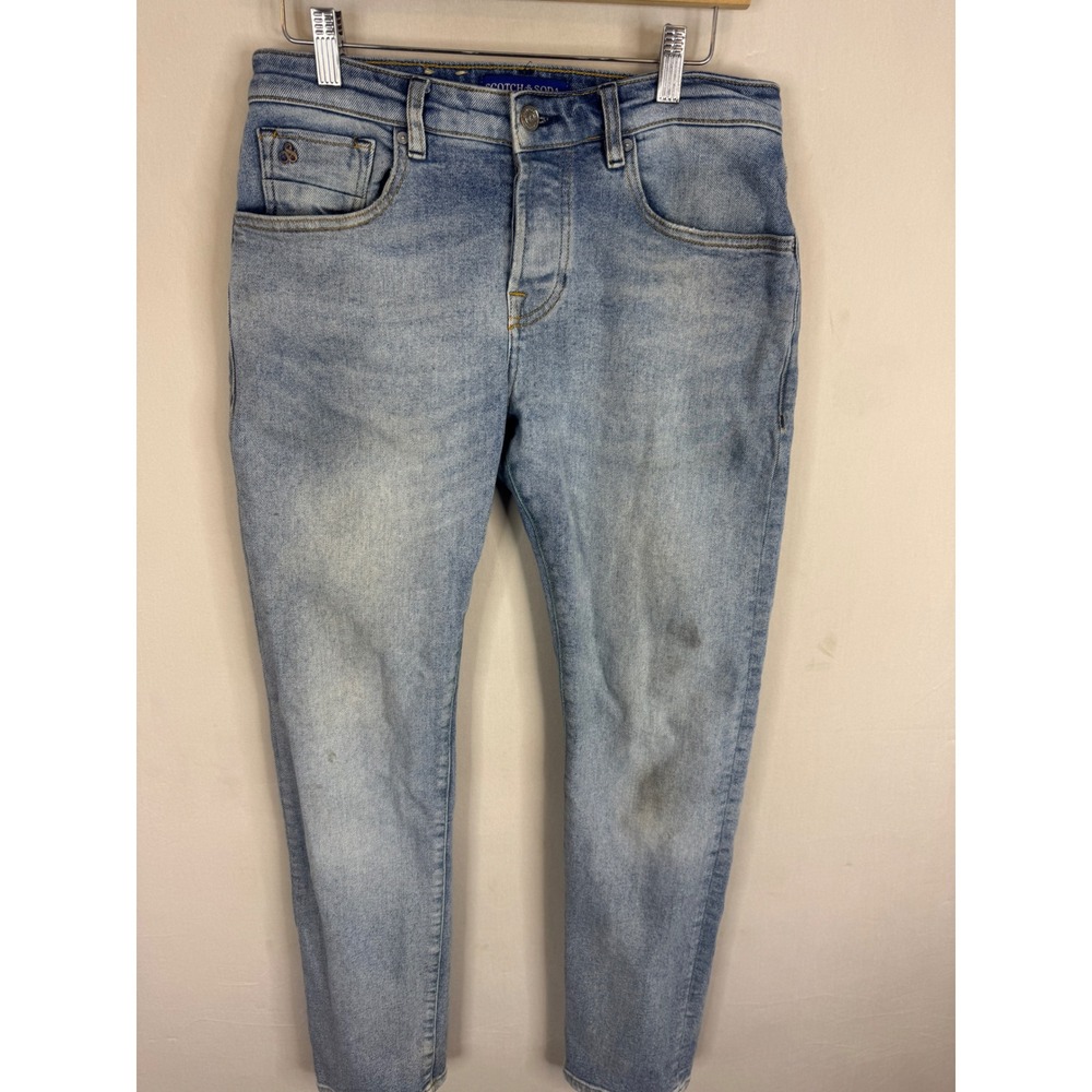 Scotch & Soda Ralston Mens Light Wash Button Fly Denim Jeans Blue 31X30